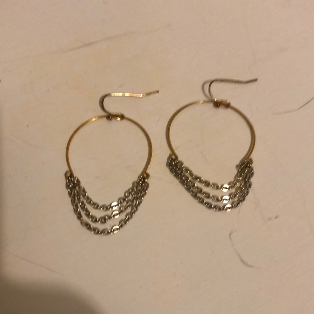 Gold tone earrings